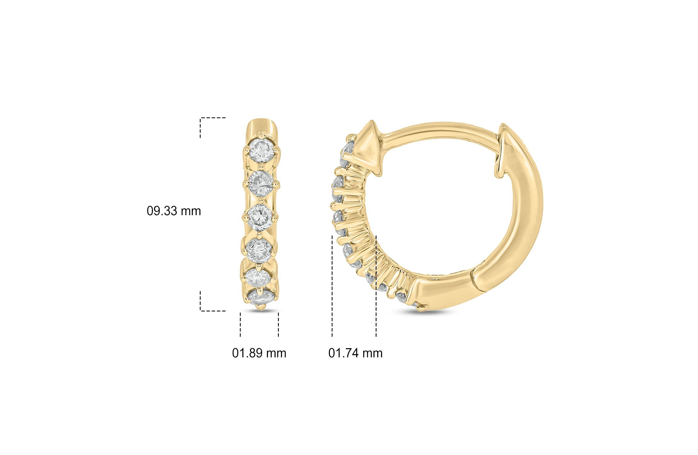 1/10 ct. t.w. Diamond Hoop Earring in 10K Gold