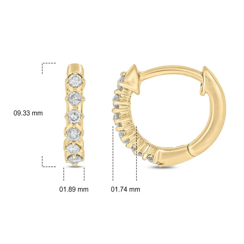 1/10 ct. t.w. Diamond Hoop Earring in 10K Gold