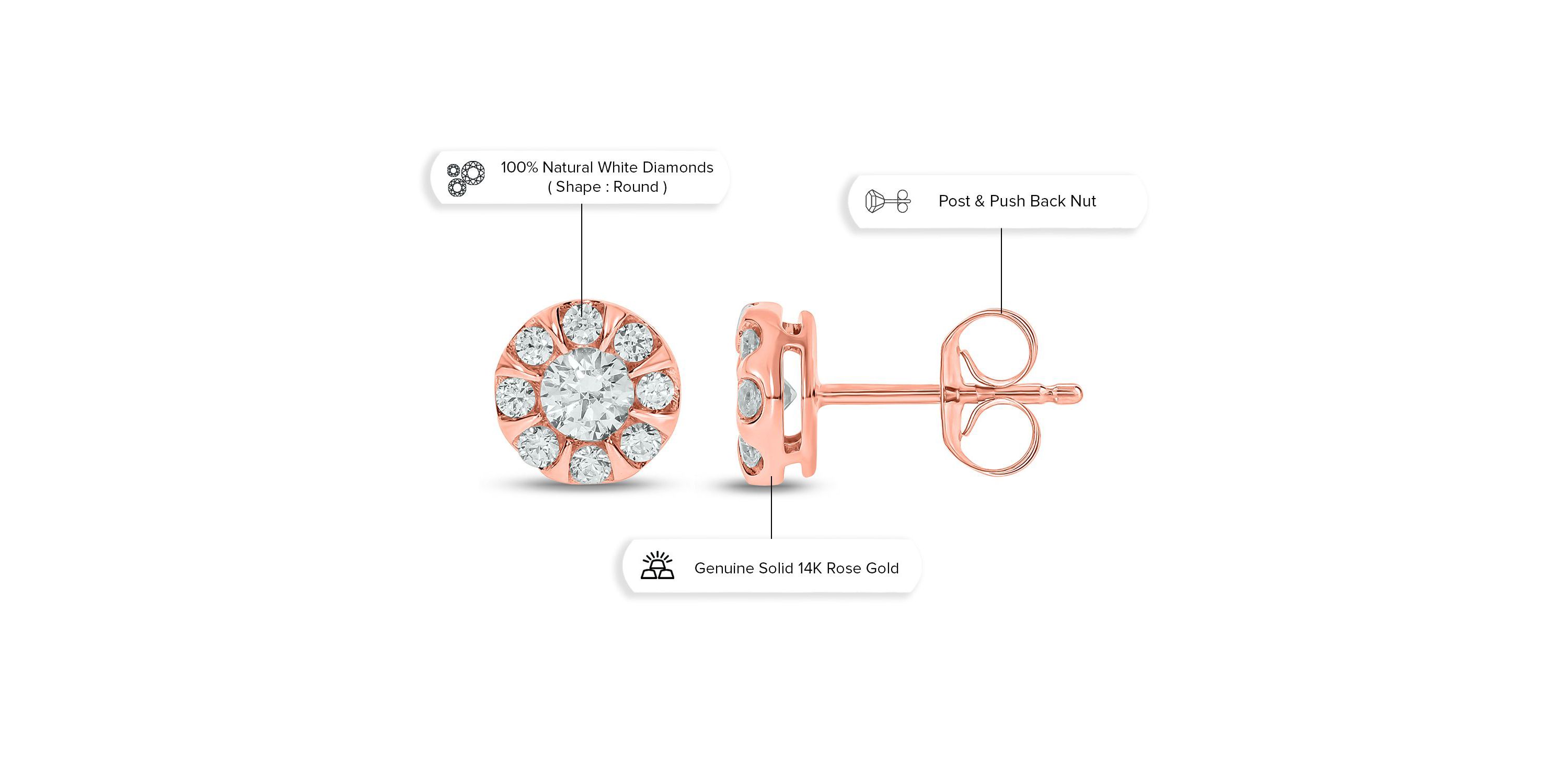 1/2 ct. t.w. Diamond Solitaire Earring In 14K Gold