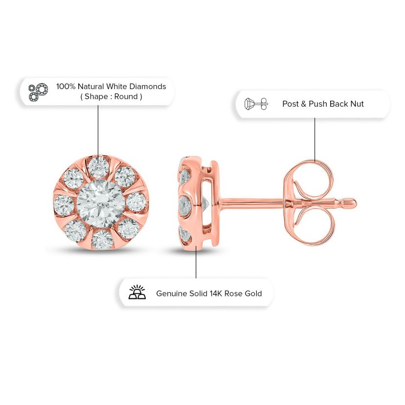 1/2 ct. t.w. Diamond Solitaire Earring In 14K Gold