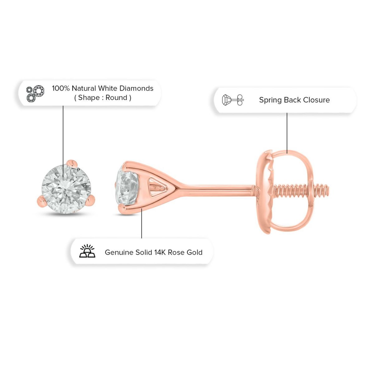 1/4 ct. t.w. Diamond Solitaire Earring In 14K Gold