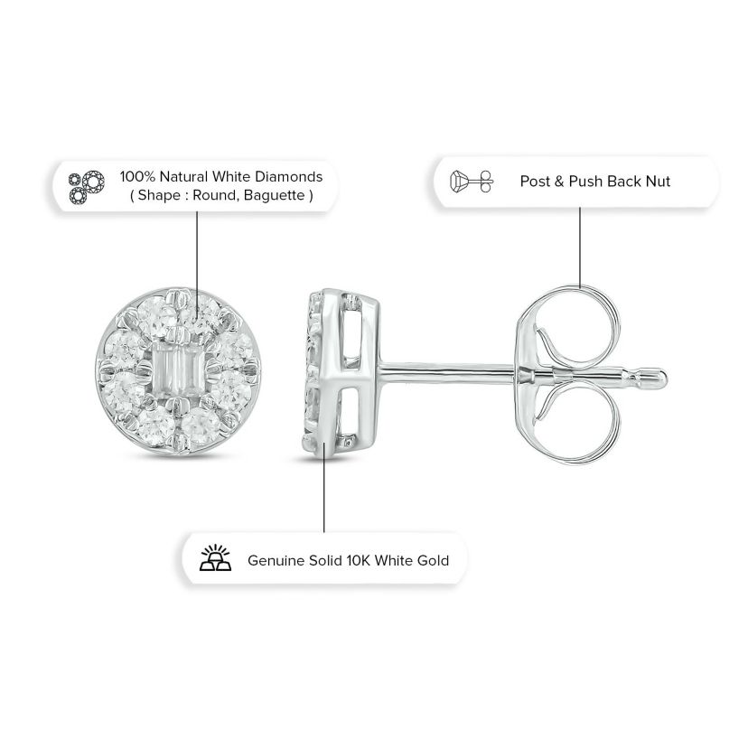 1/3 ct. t.w. Diamond Stud Earring In 10K Gold