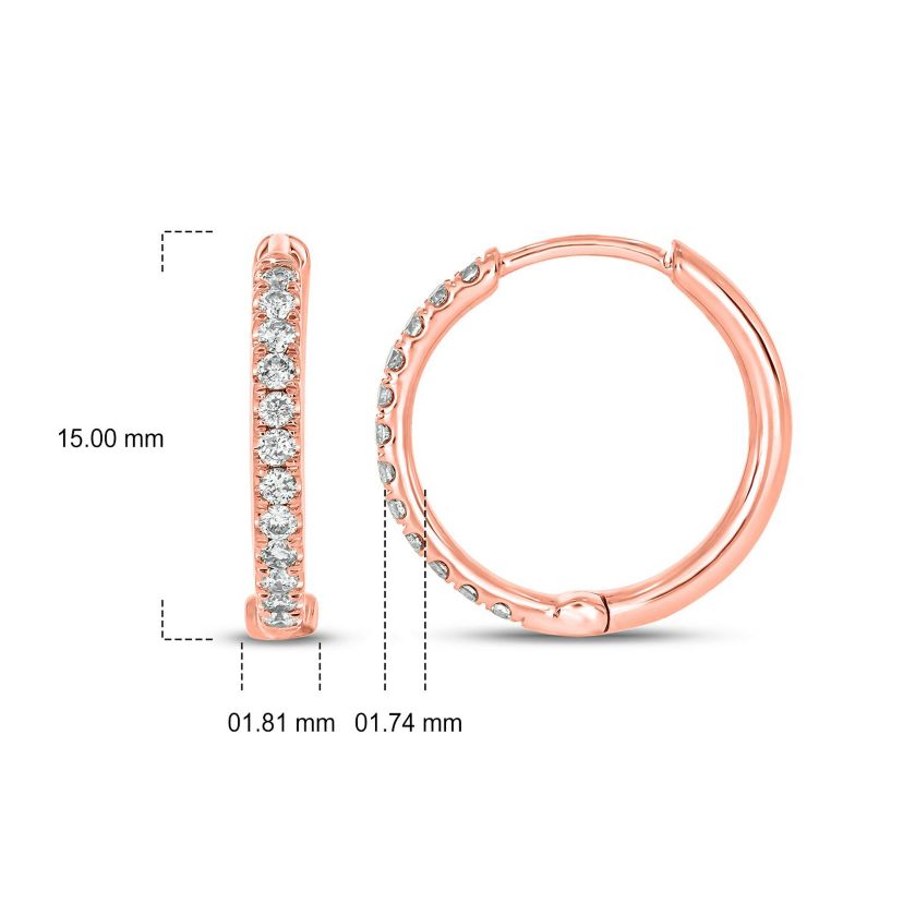 1/5 ct. t.w. Diamond Hoop Earring in 10K Gold