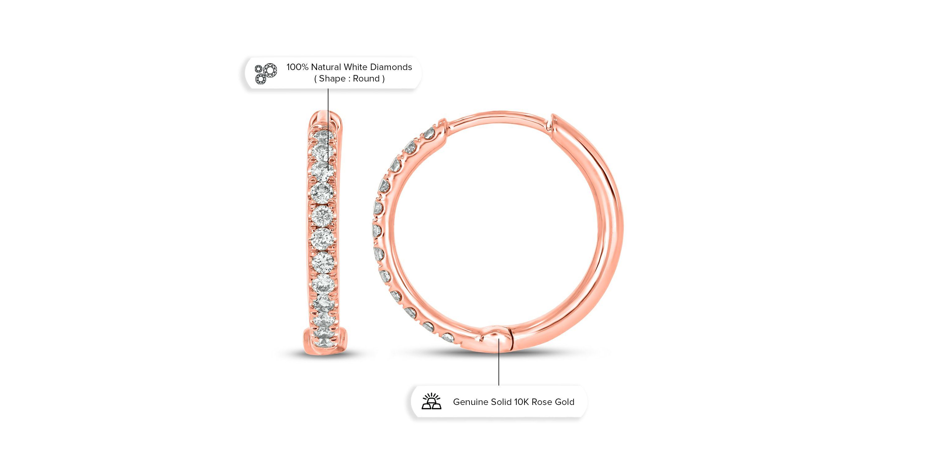 1/5 ct. t.w. Diamond Hoop Earring in 10K Gold