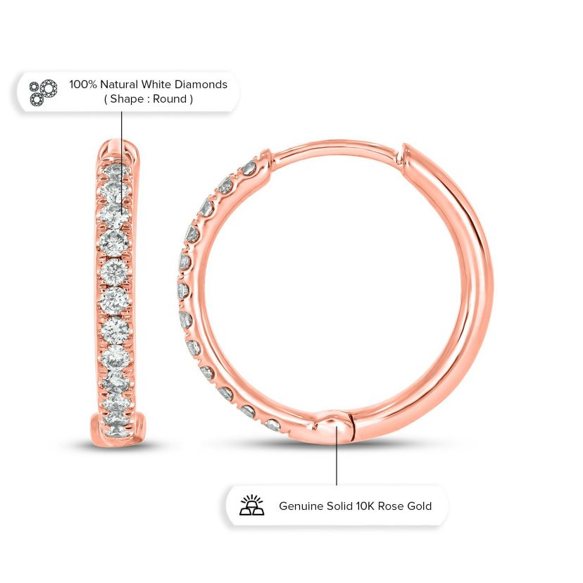 1/5 ct. t.w. Diamond Hoop Earring in 10K Gold