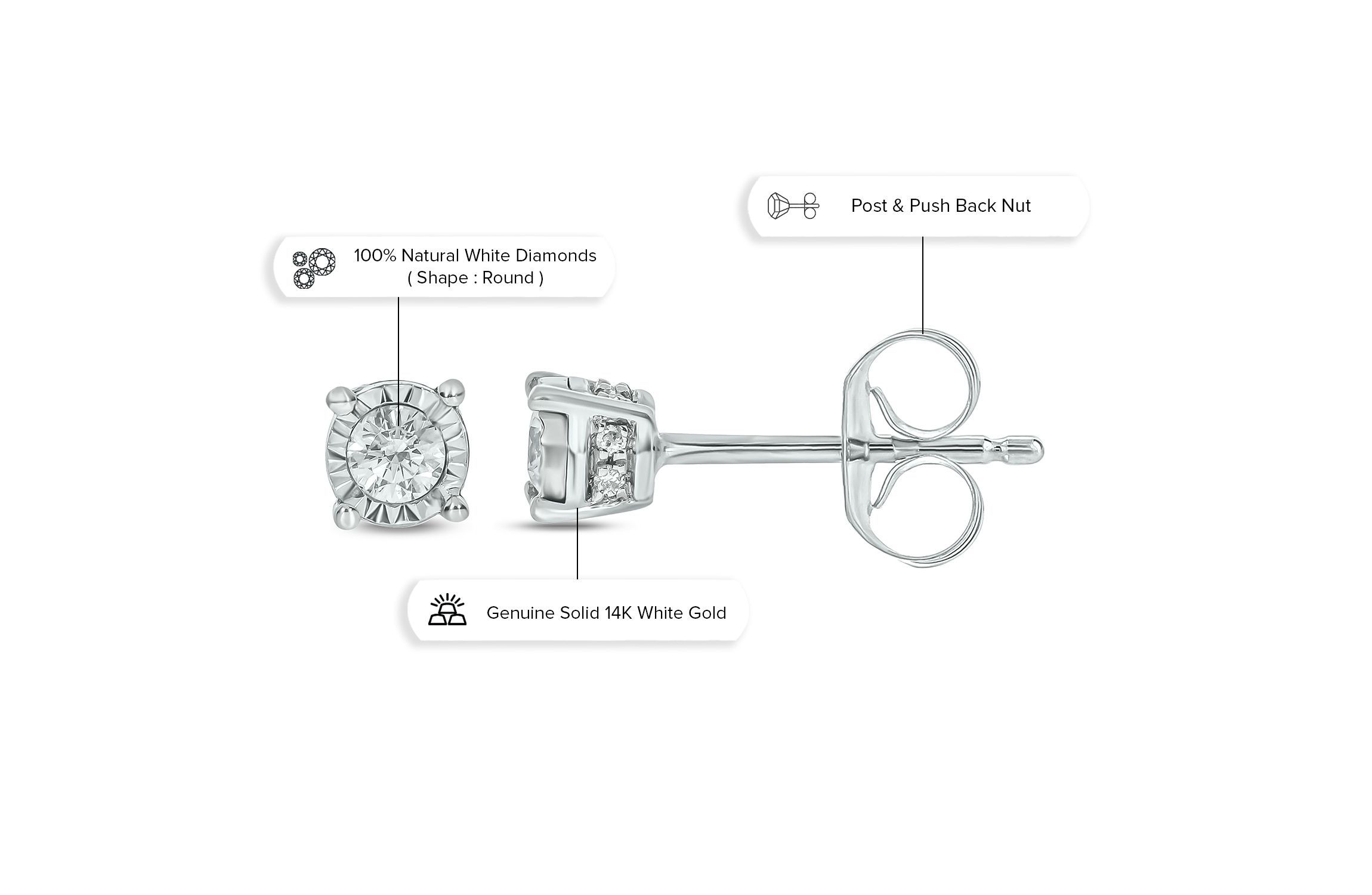 1/4 ct. t.w. Diamond Solitaire Earring In 14K Gold