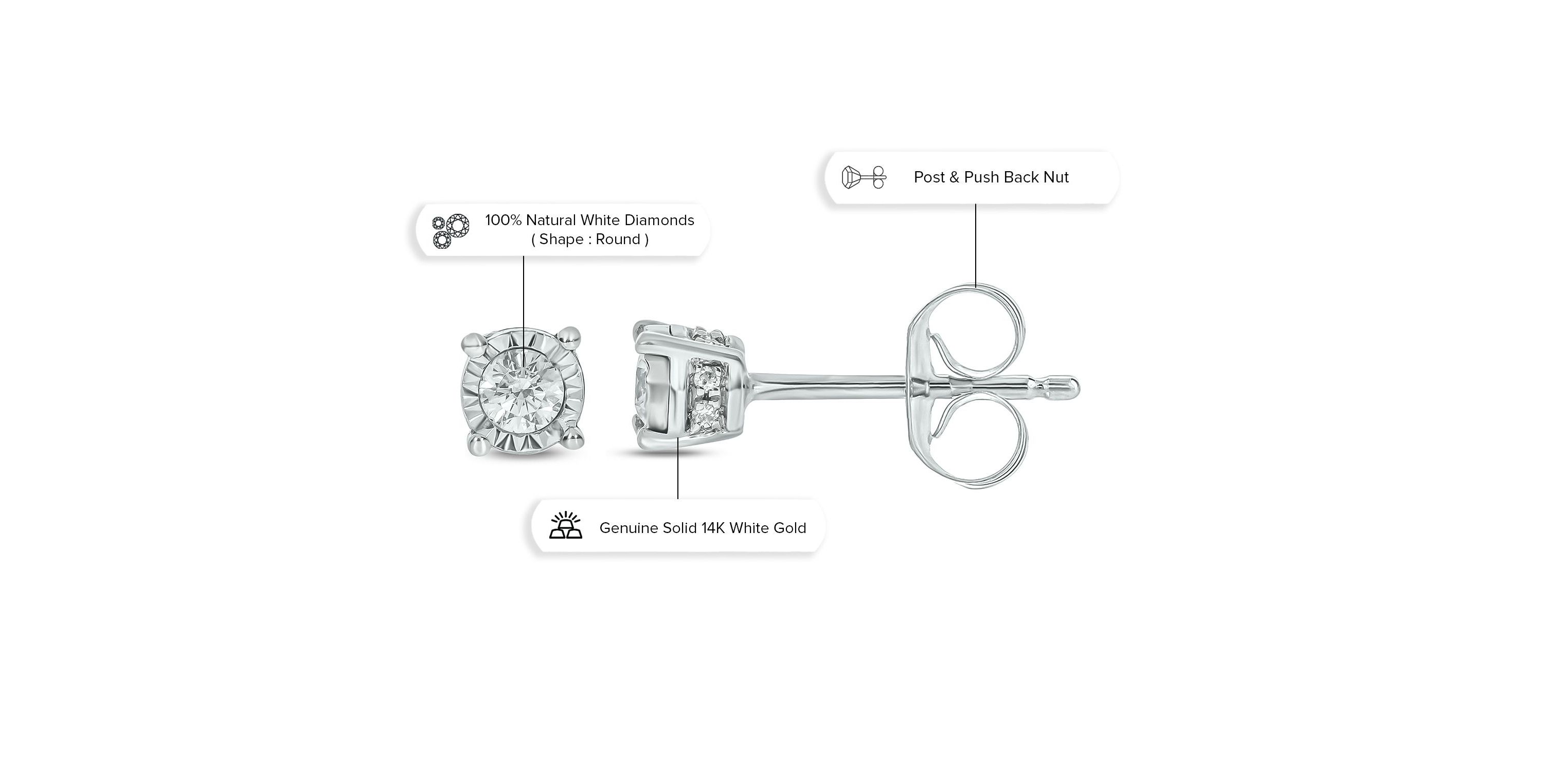 1/4 ct. t.w. Diamond Solitaire Earring In 14K Gold