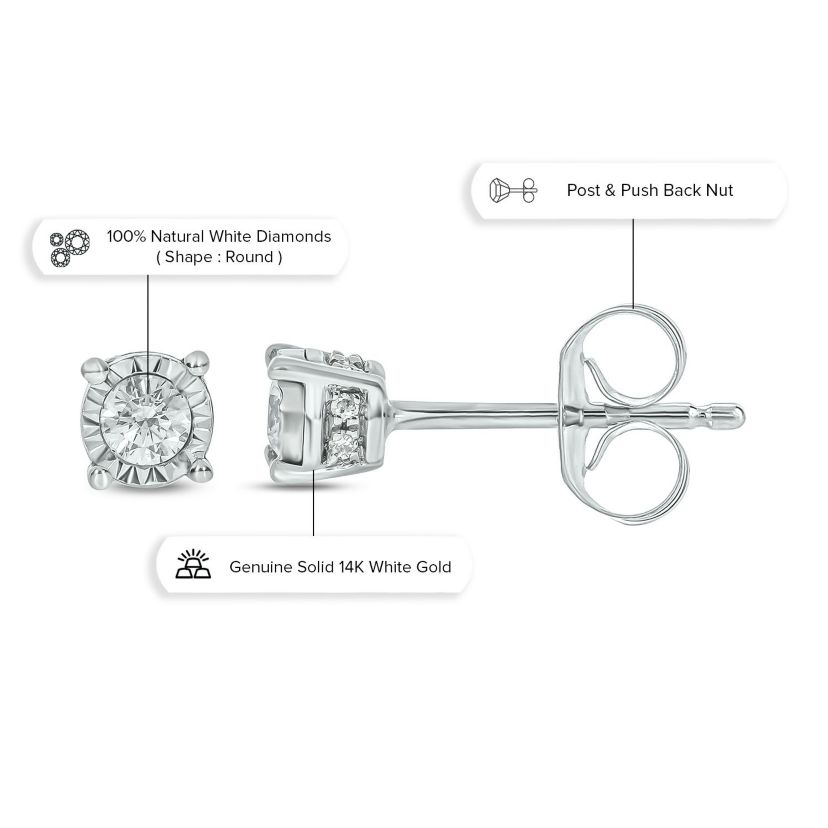1/4 ct. t.w. Diamond Solitaire Earring In 14K Gold