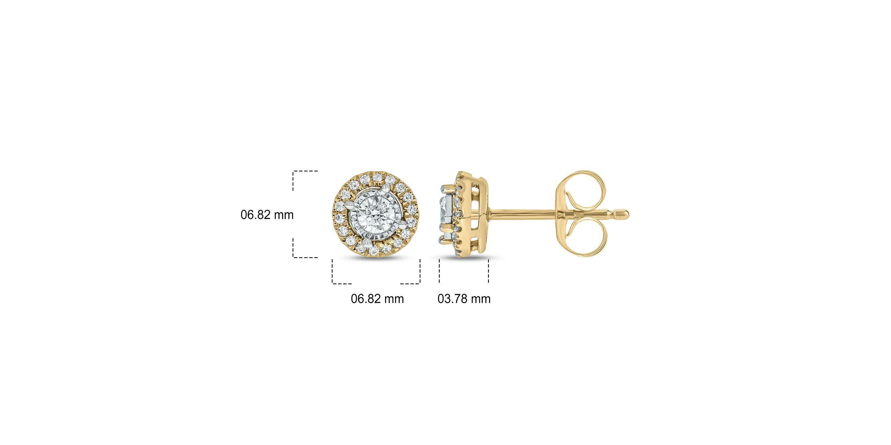 1/3 ct. t.w. Diamond Solitaire Earring In 14K Gold