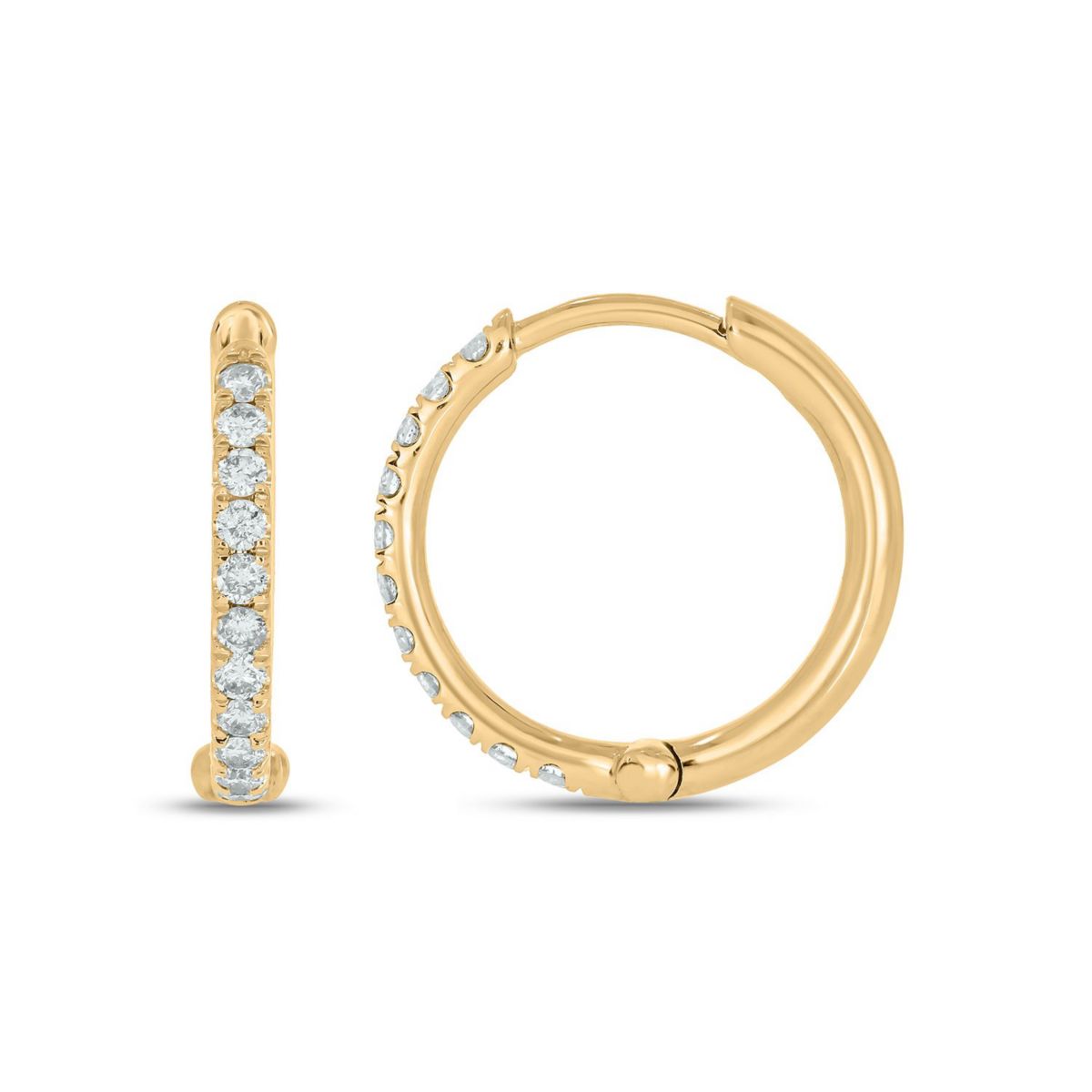 1/3 ct. t.w. Diamond Hoop Earring in 10K Gold