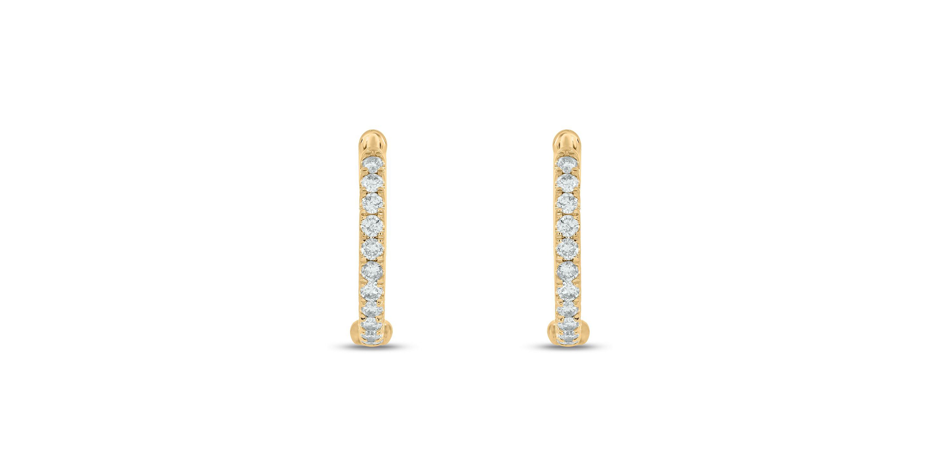 1/3 ct. t.w. Diamond Hoop Earring in 10K Gold
