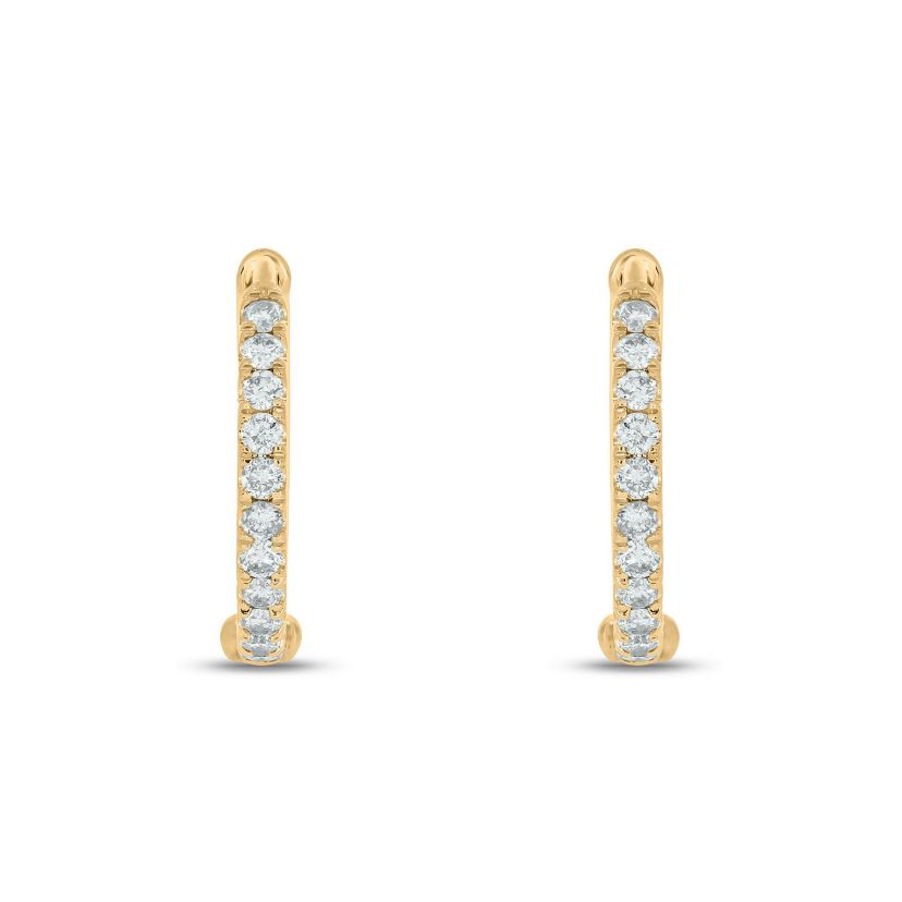 1/3 ct. t.w. Diamond Hoop Earring in 10K Gold