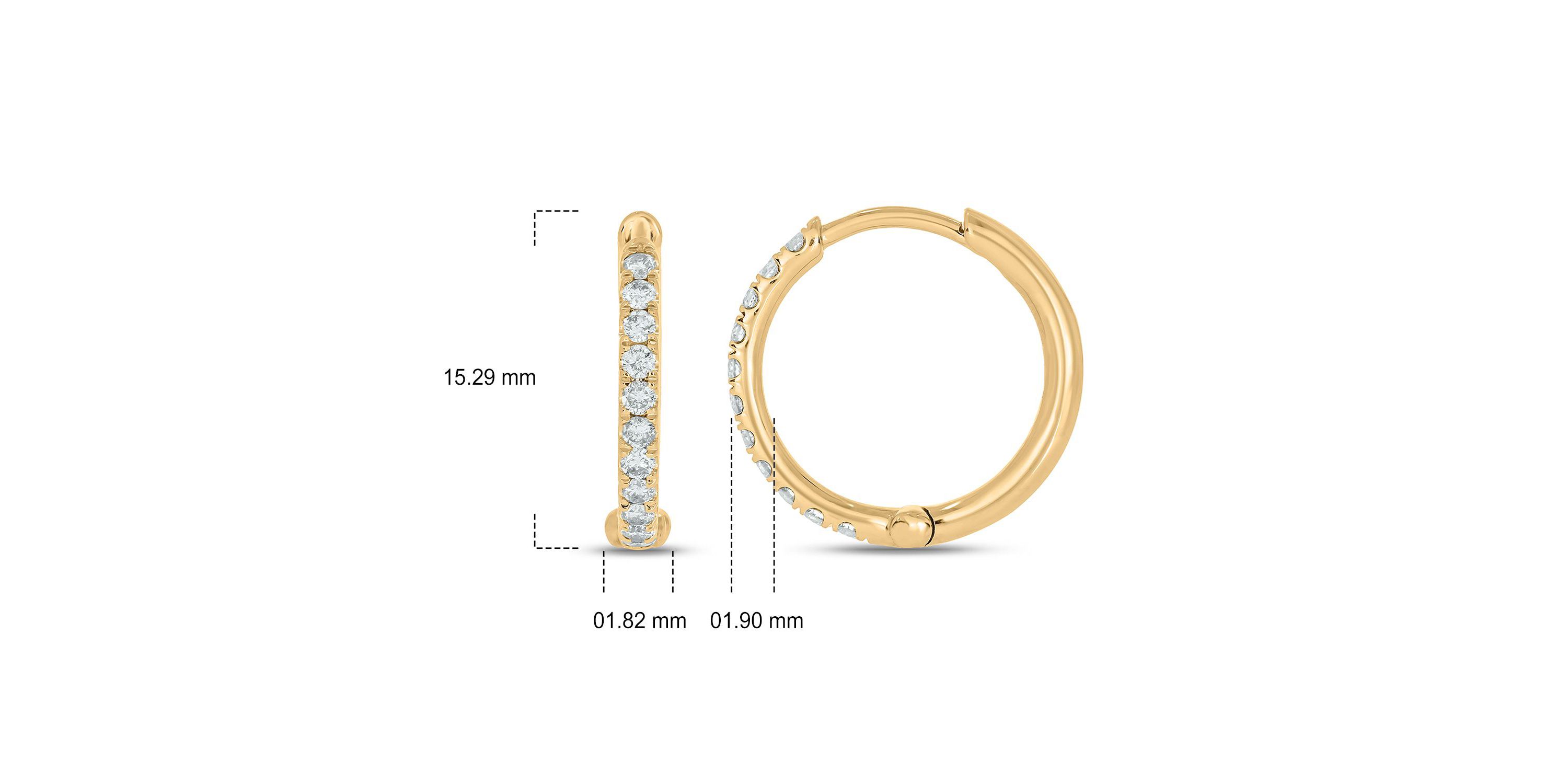 1/3 ct. t.w. Diamond Hoop Earring in 10K Gold