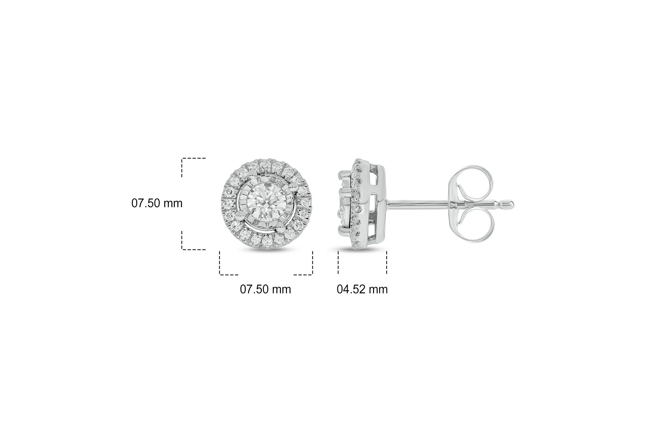 1/2 ct. t.w. Diamond Solitaire Earring In 14K Gold