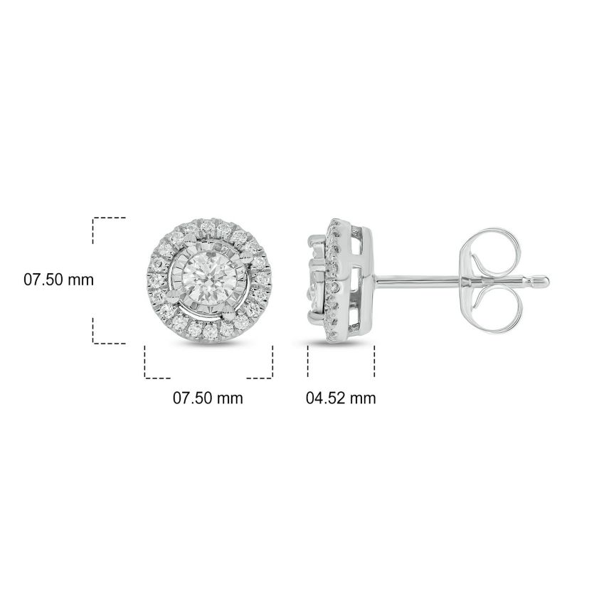 1/2 ct. t.w. Diamond Solitaire Earring In 14K Gold