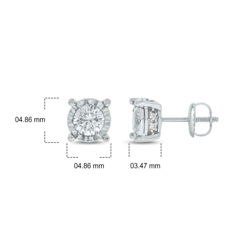1/2 ct. t.w. Diamond Solitaire Earring In 14K Gold
