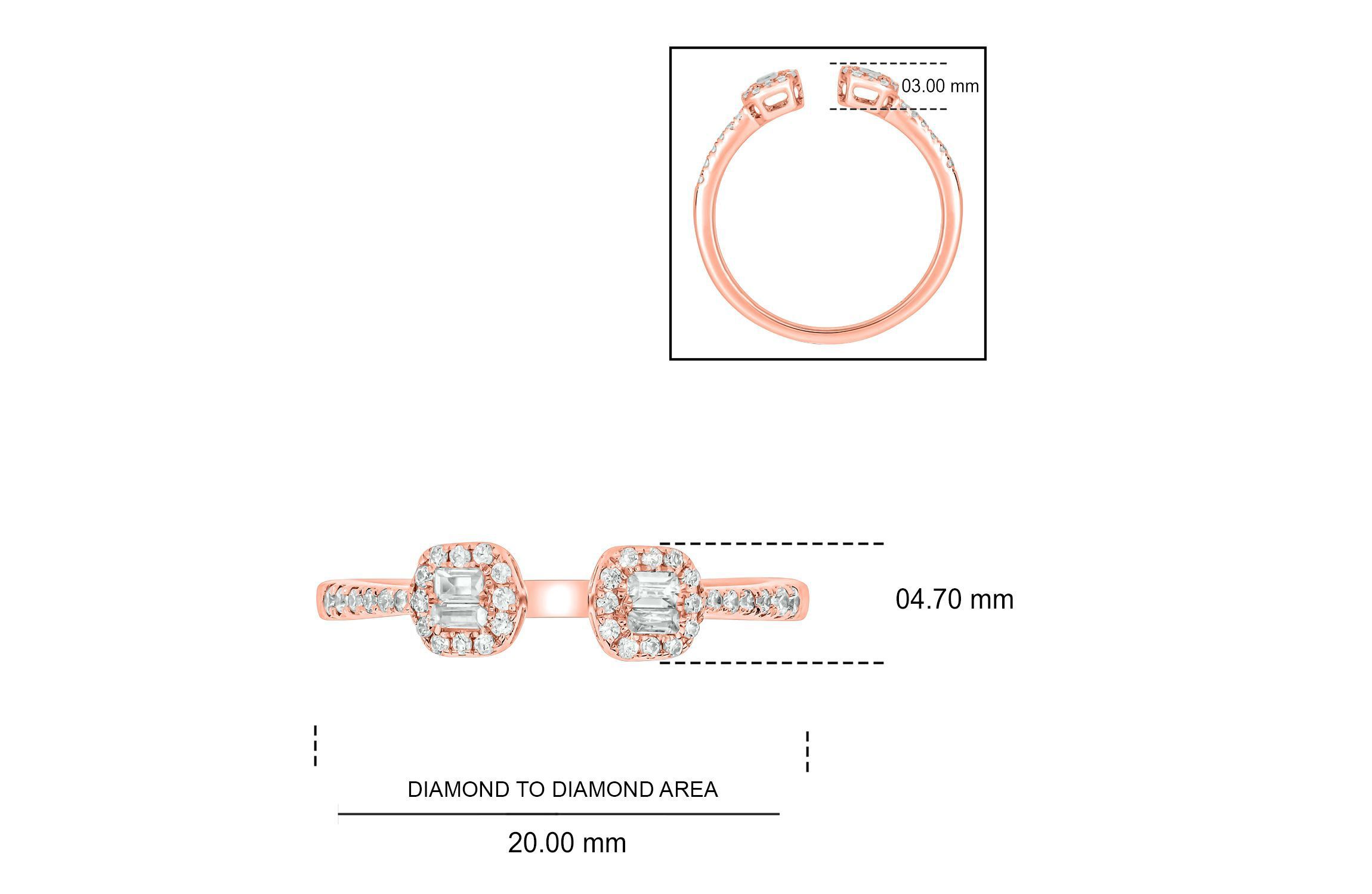 1/4 ct. t.w. Diamond Open Ring In 10K Gold