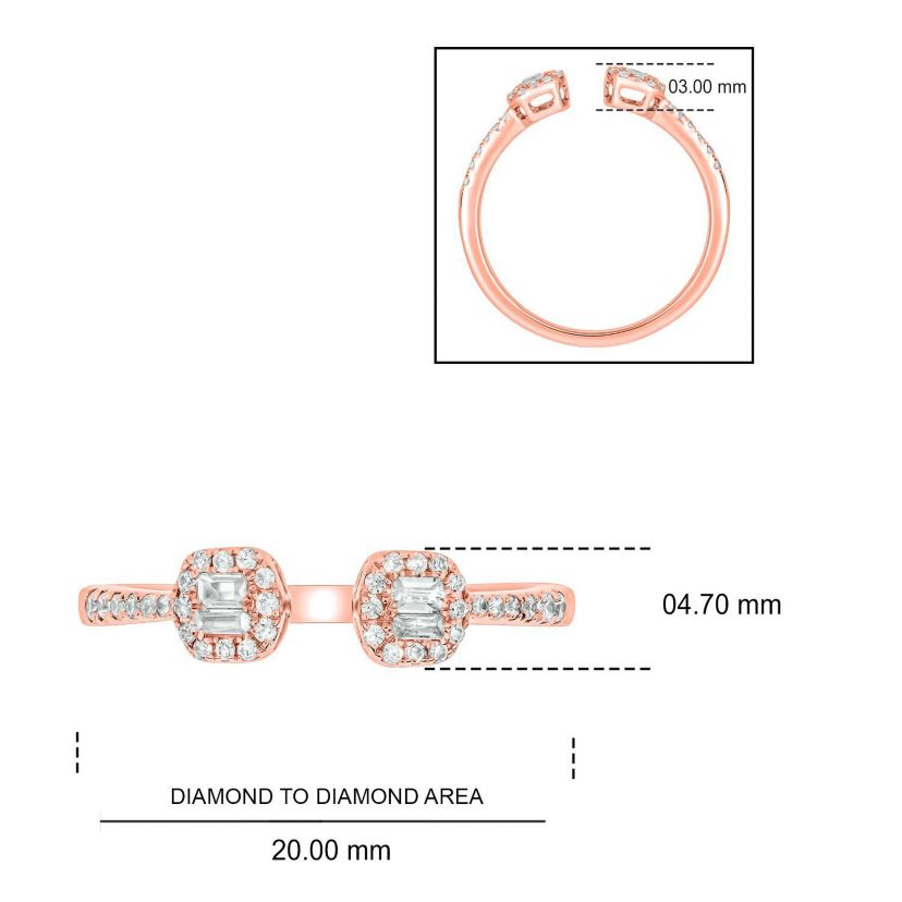 1/4 ct. t.w. Diamond Open Ring In 10K Gold