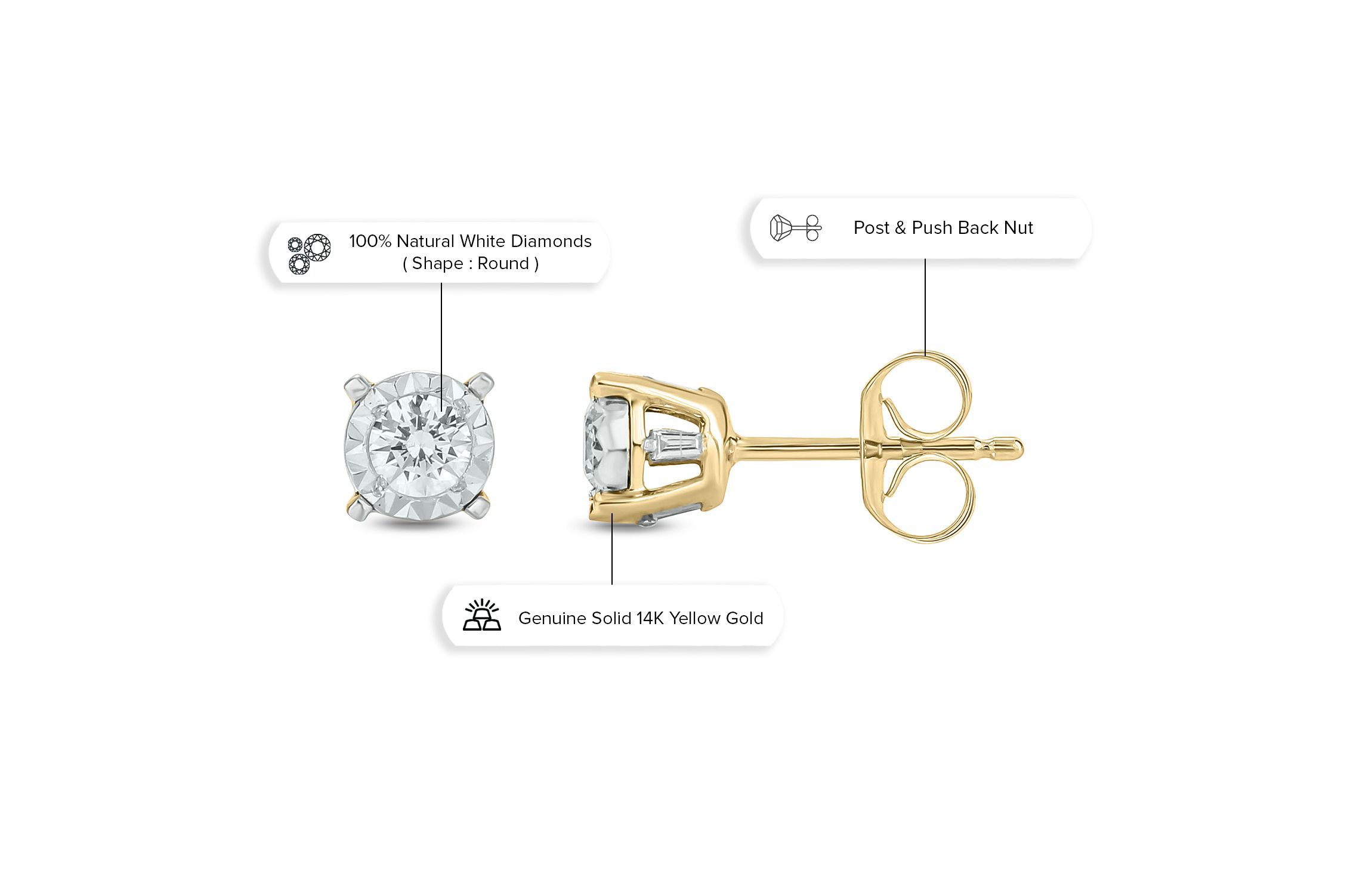 1/4 ct. t.w. Diamond Solitaire Earring In 14K Gold