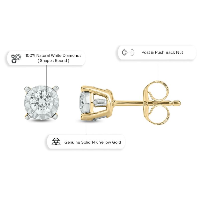 1/4 ct. t.w. Diamond Solitaire Earring In 14K Gold