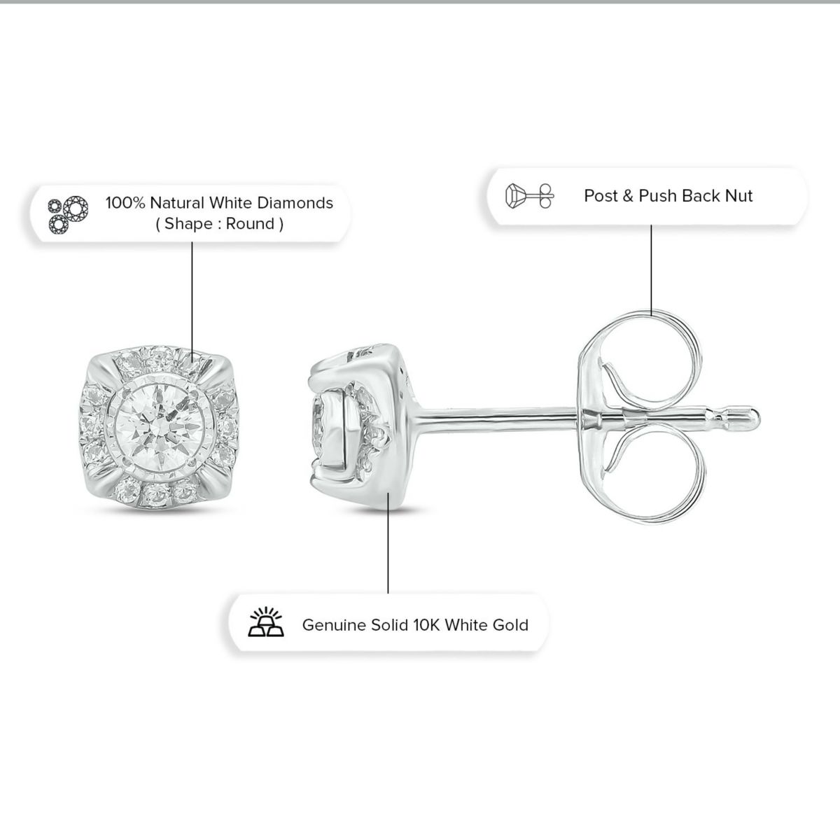 1/4 ct. t.w. Diamond Stud Earring In 10K