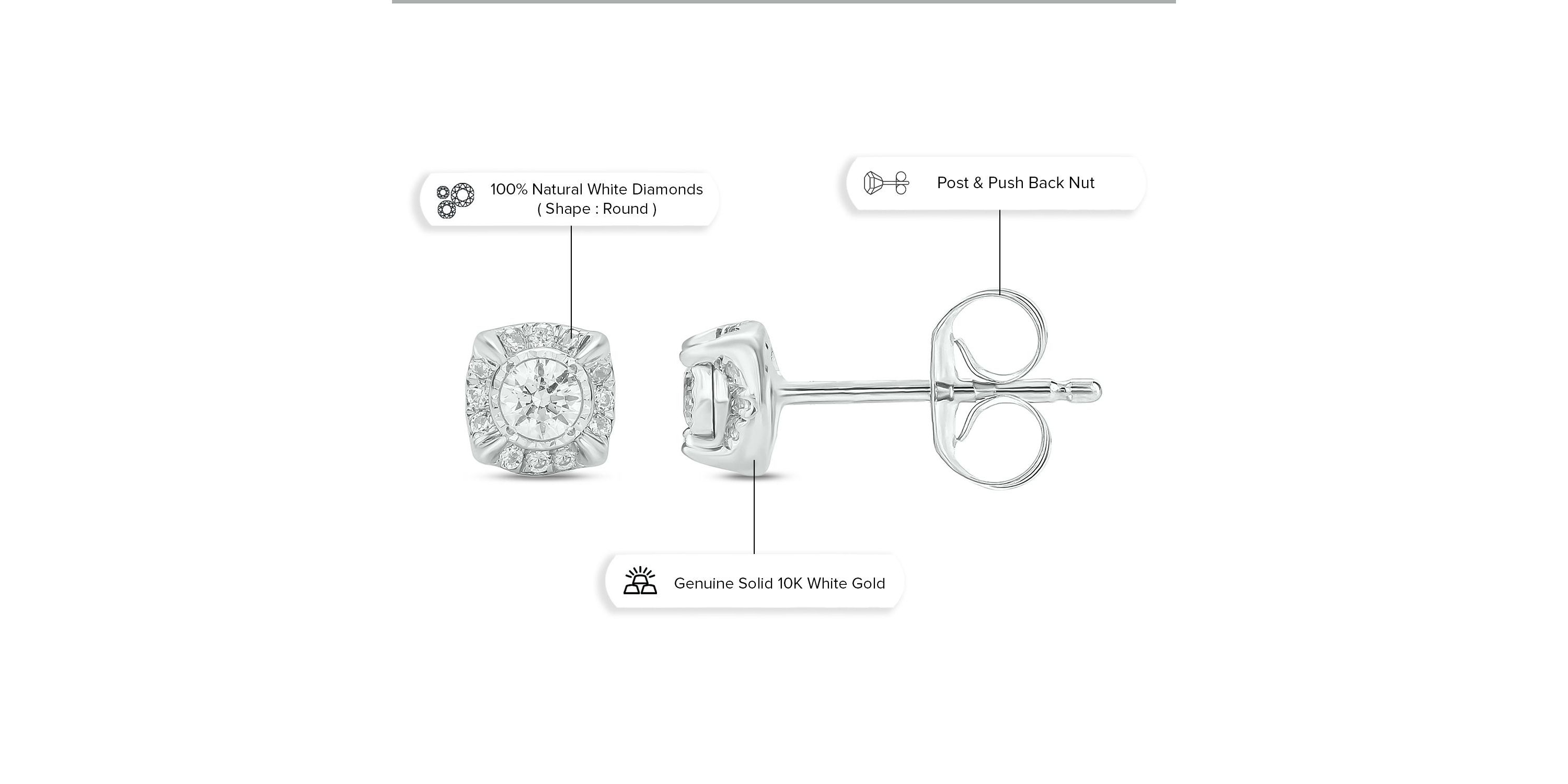 1/4 ct. t.w. Diamond Stud Earring In 10K