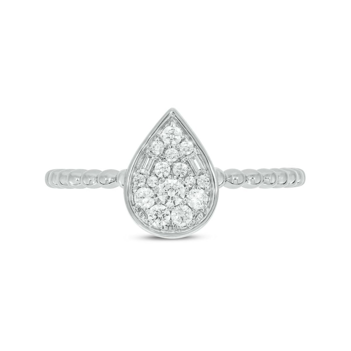 1/5 ct. t.w. Diamond Pear Shape Promise Ring In 10K Gold
