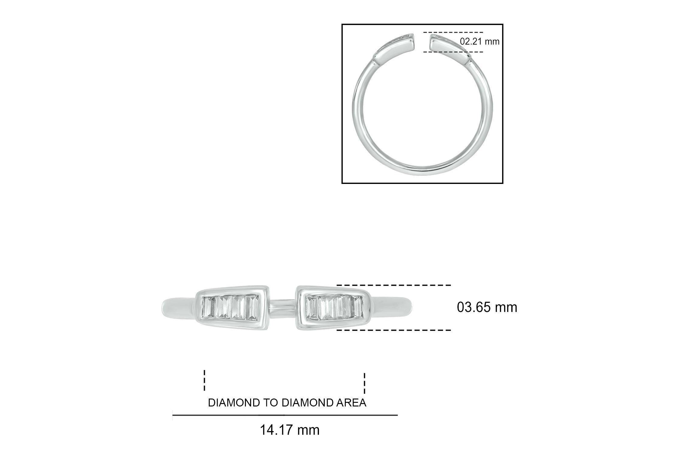 1/6 ct. t.w. Diamond Open Fashion Ring In 10K Gold