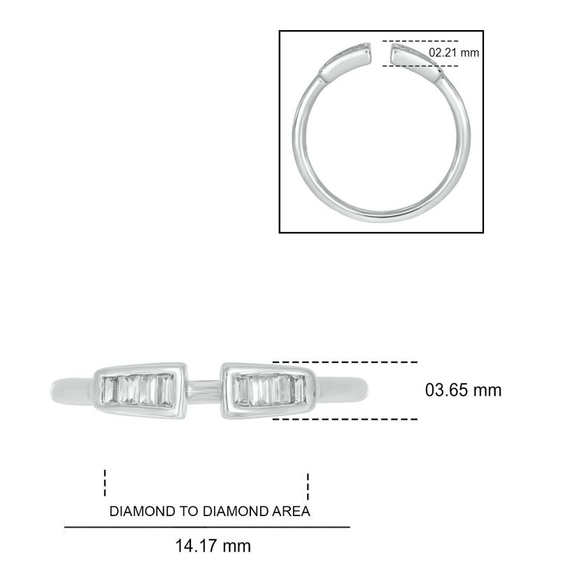 1/6 ct. t.w. Diamond Open Fashion Ring In 10K Gold