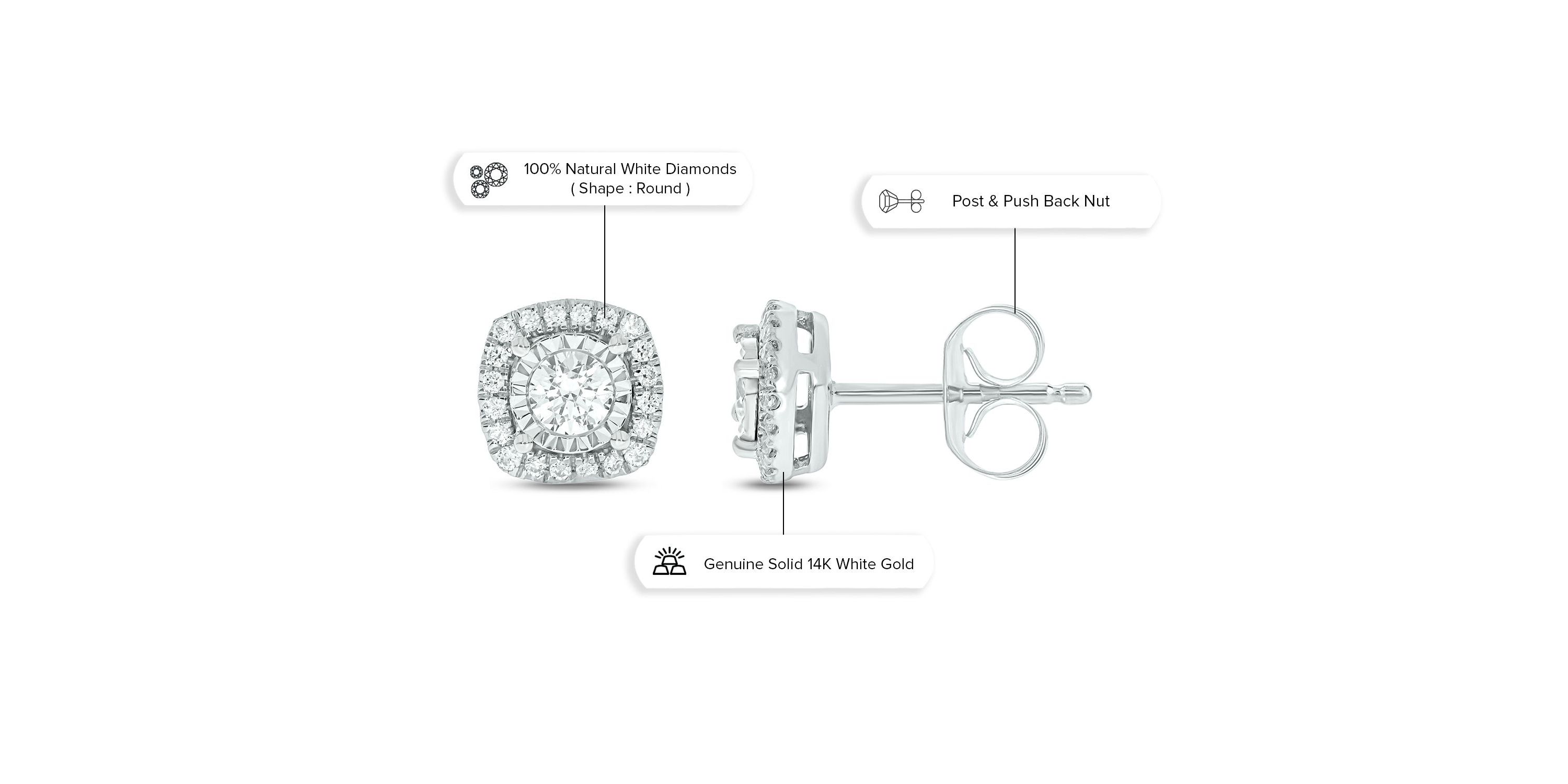 1/2 ct. t.w. Diamond Solitaire Earring In 14K Gold