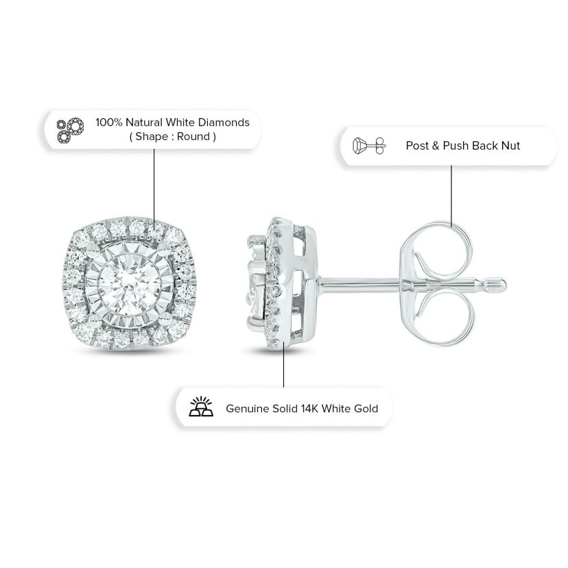 1/2 ct. t.w. Diamond Solitaire Earring In 14K Gold