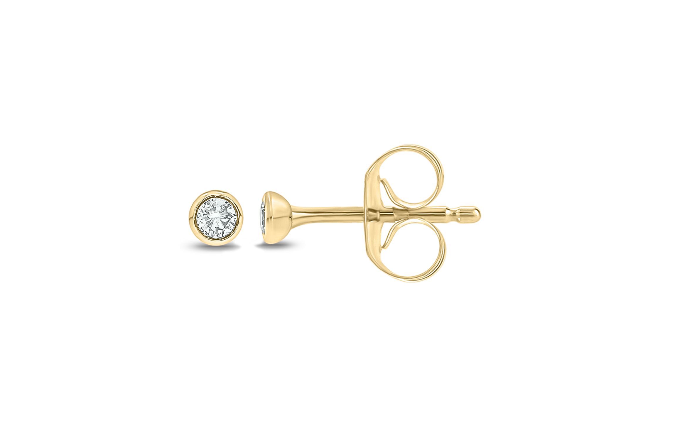 1/10 ct. t.w. Diamond Solitaire Earring In 14K Gold