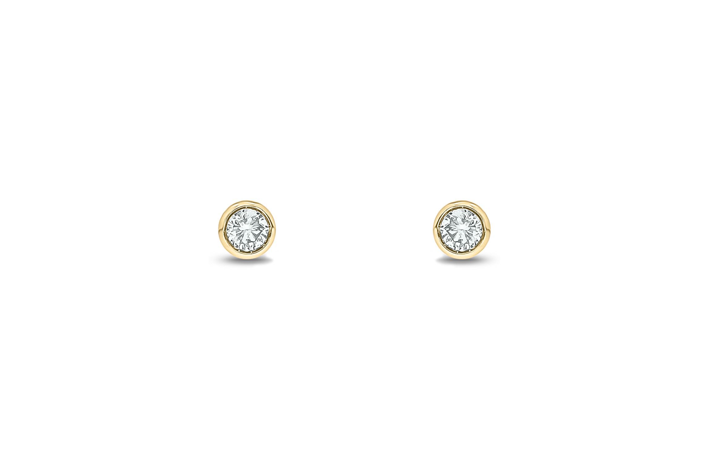 1/10 ct. t.w. Diamond Solitaire Earring In 14K Gold