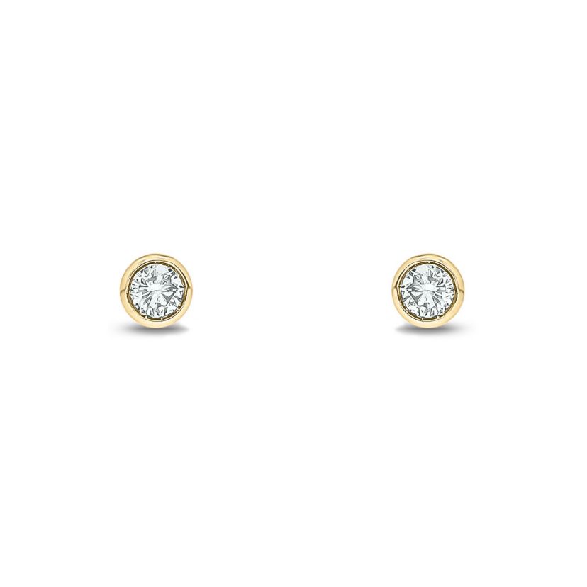 1/10 ct. t.w. Diamond Solitaire Earring In 14K Gold