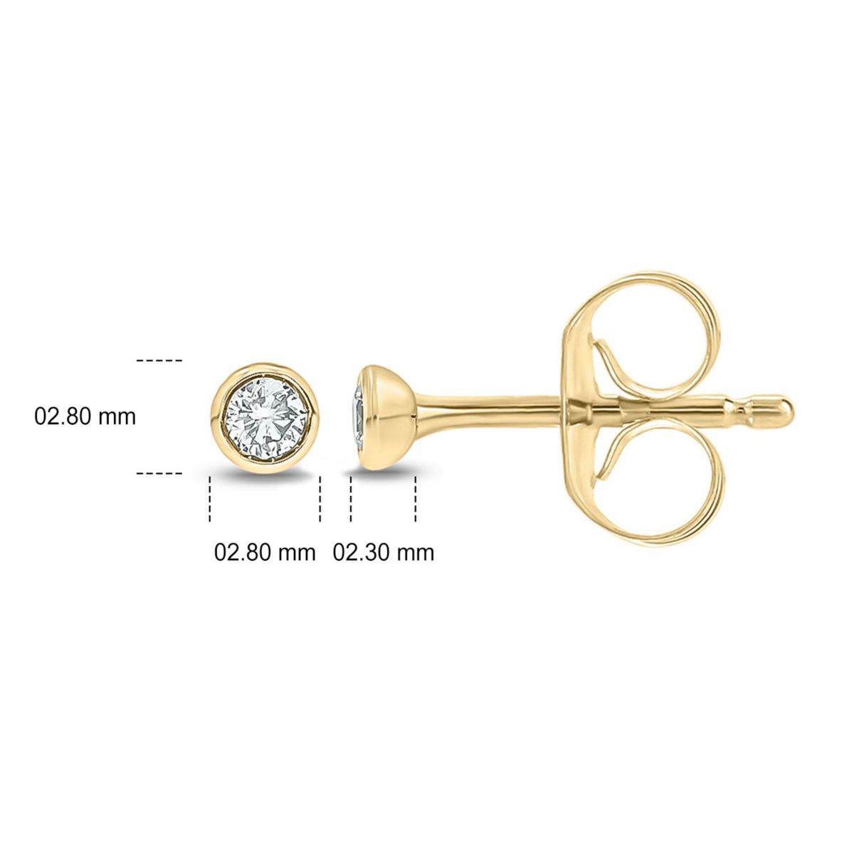 1/10 ct. t.w. Diamond Solitaire Earring In 14K Gold