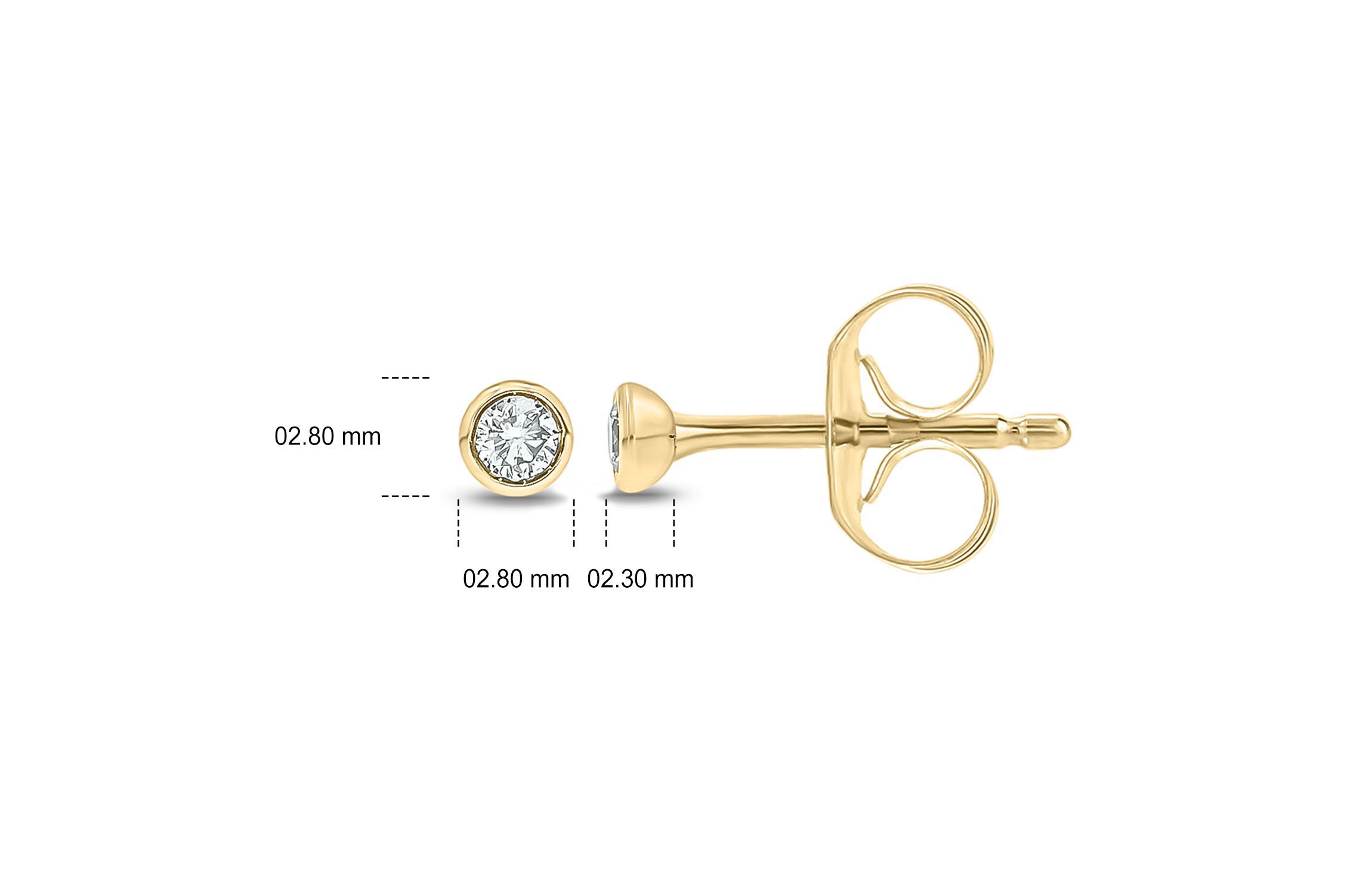 1/10 ct. t.w. Diamond Solitaire Earring In 14K Gold