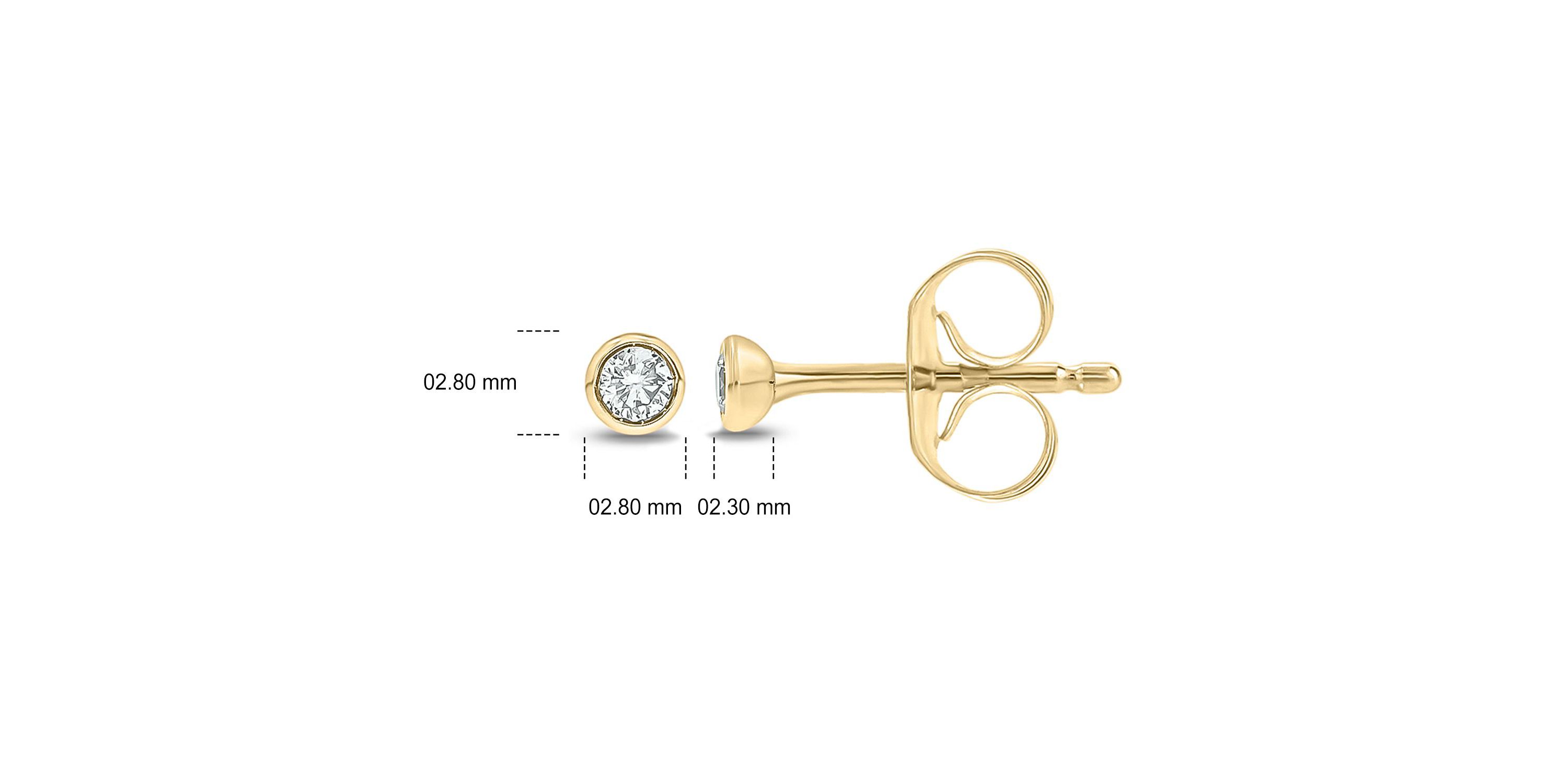 1/10 ct. t.w. Diamond Solitaire Earring In 14K Gold