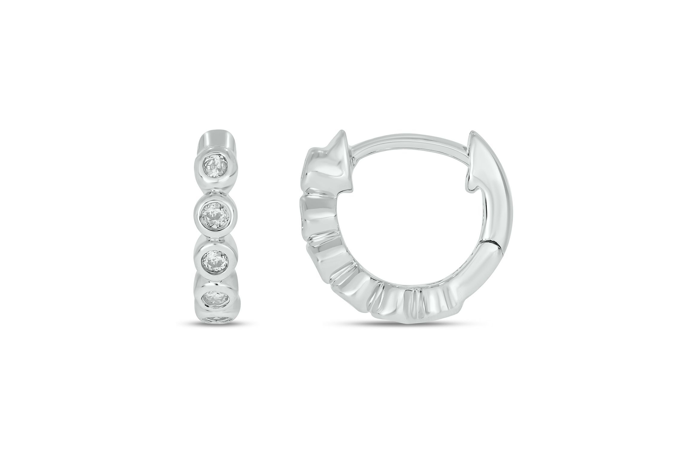 1/10 ct. t.w. Diamond Hoop Earring in 10K Gold