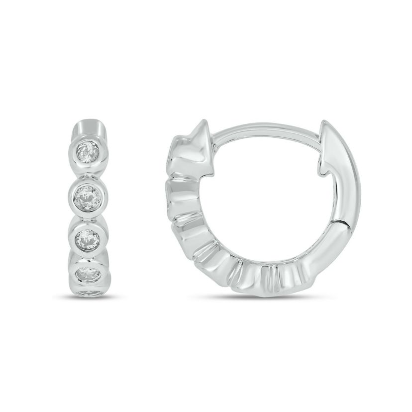 1/10 ct. t.w. Diamond Hoop Earring in 10K Gold