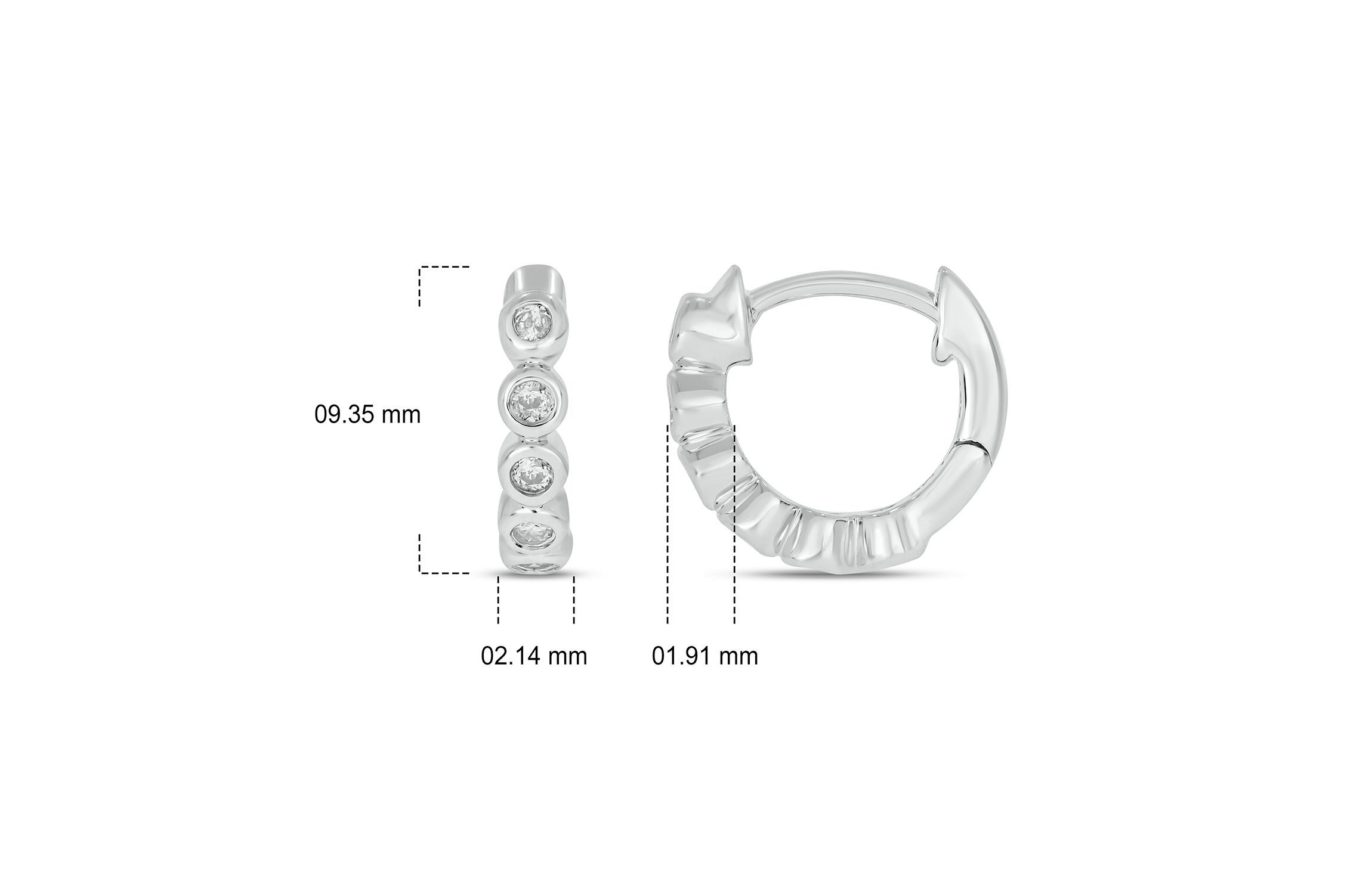 1/10 ct. t.w. Diamond Hoop Earring in 10K Gold