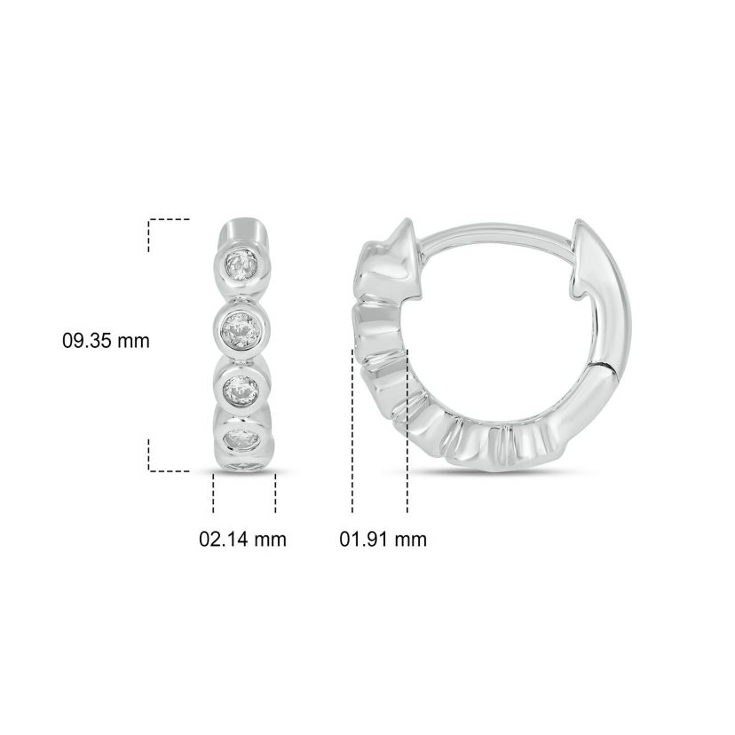 1/10 ct. t.w. Diamond Hoop Earring in 10K Gold