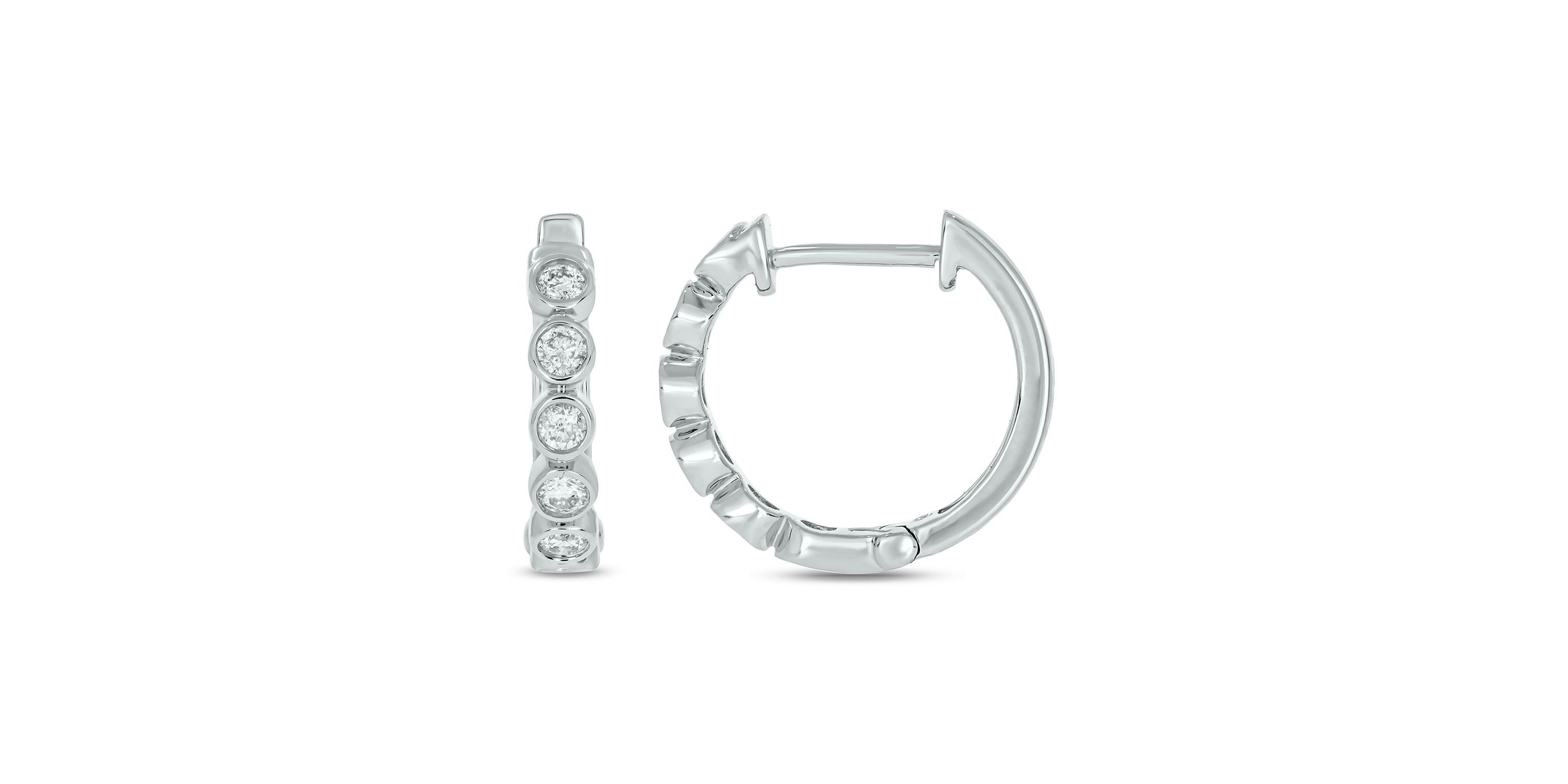 3/8 ct. t.w. Diamond Hoop Earring in 10K Gold