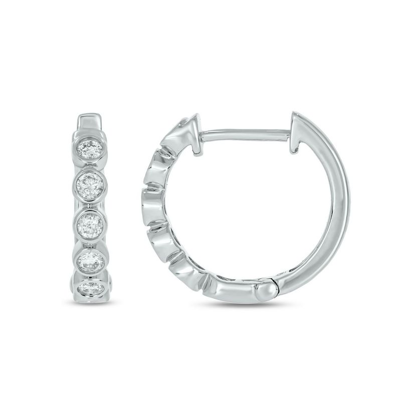 3/8 ct. t.w. Diamond Hoop Earring in 10K Gold