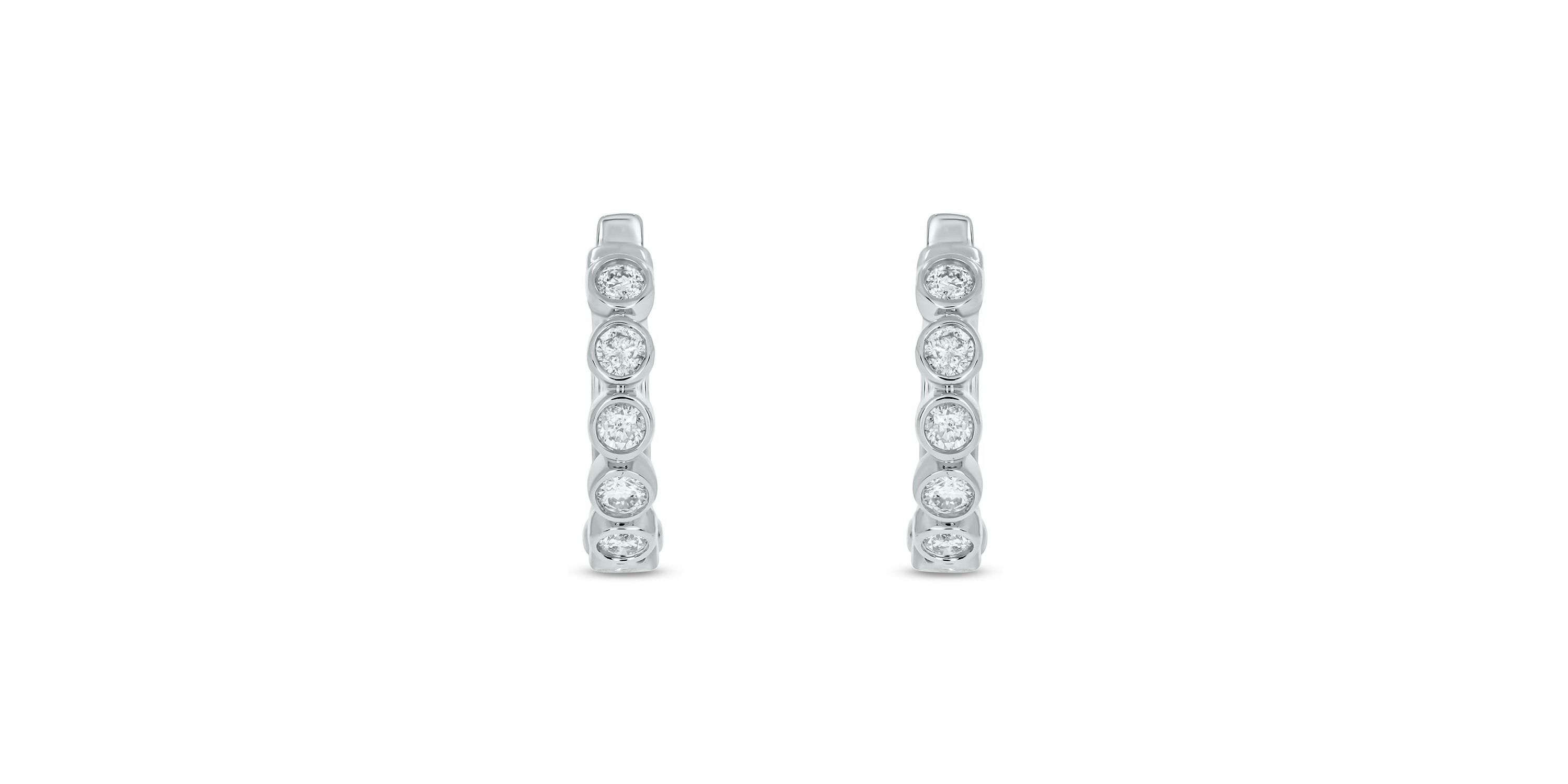 3/8 ct. t.w. Diamond Hoop Earring in 10K Gold