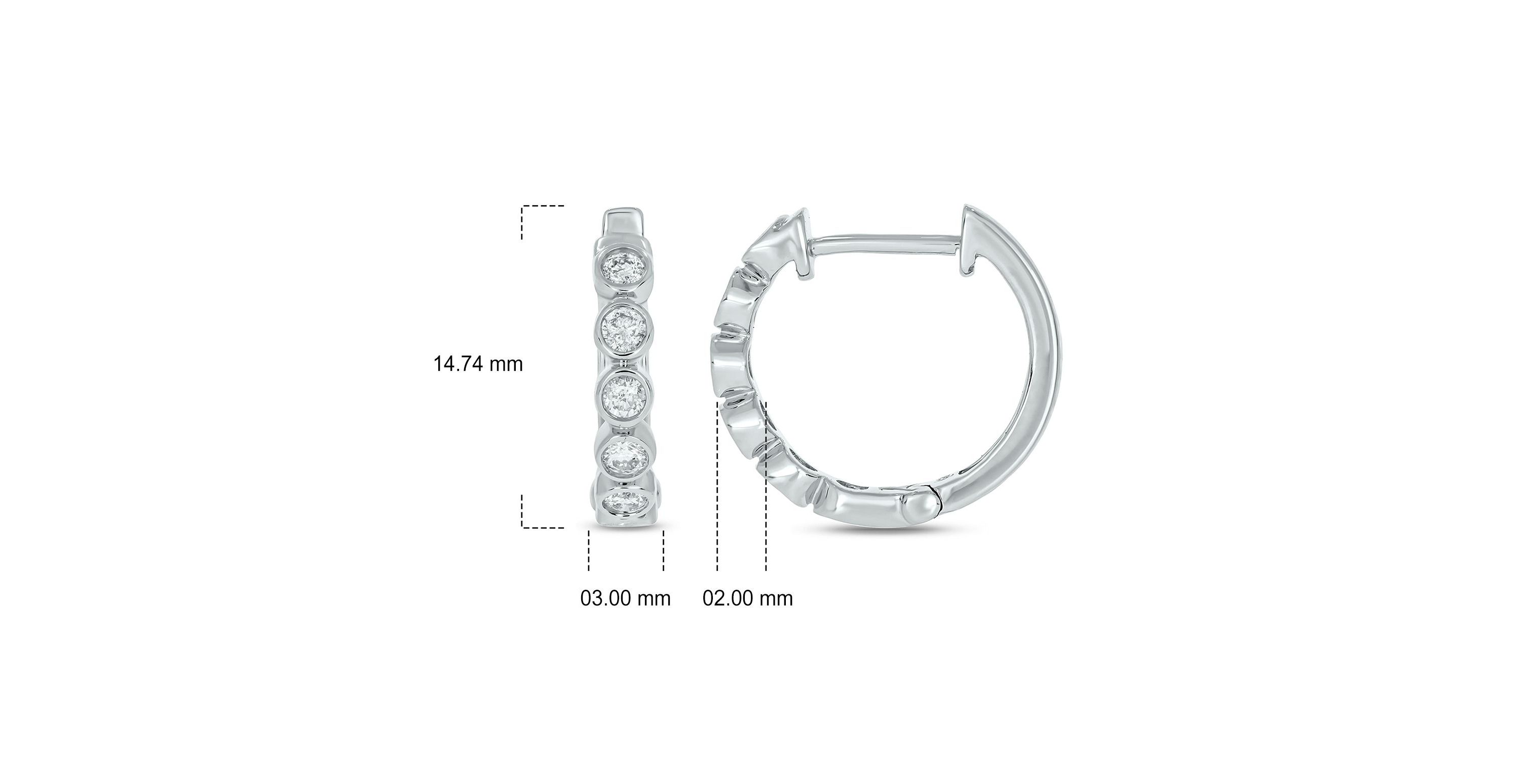 3/8 ct. t.w. Diamond Hoop Earring in 10K Gold
