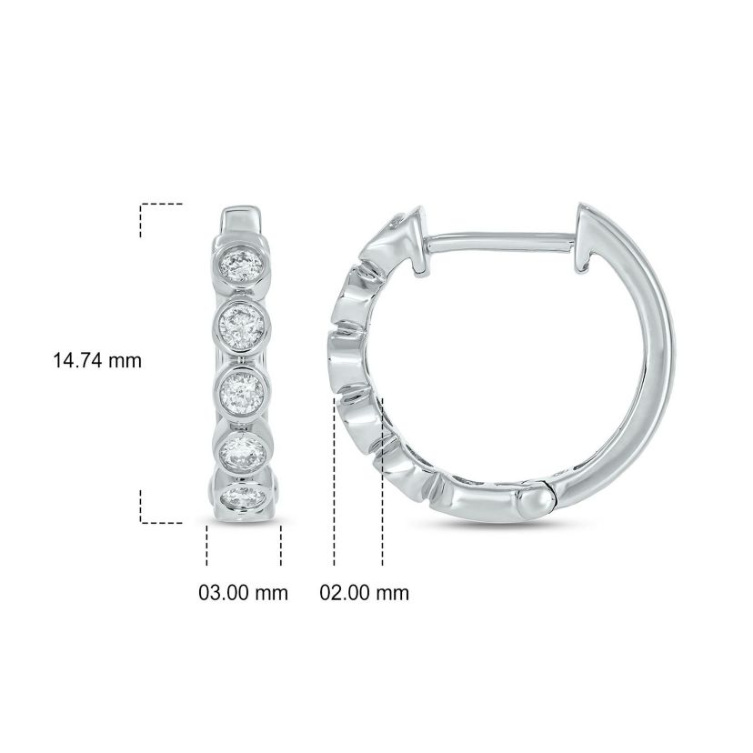 3/8 ct. t.w. Diamond Hoop Earring in 10K Gold