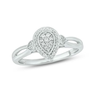 Belk & Co 1/10 ct. t.w. Diamond Promise Ring In Sterling Silver, White, 9