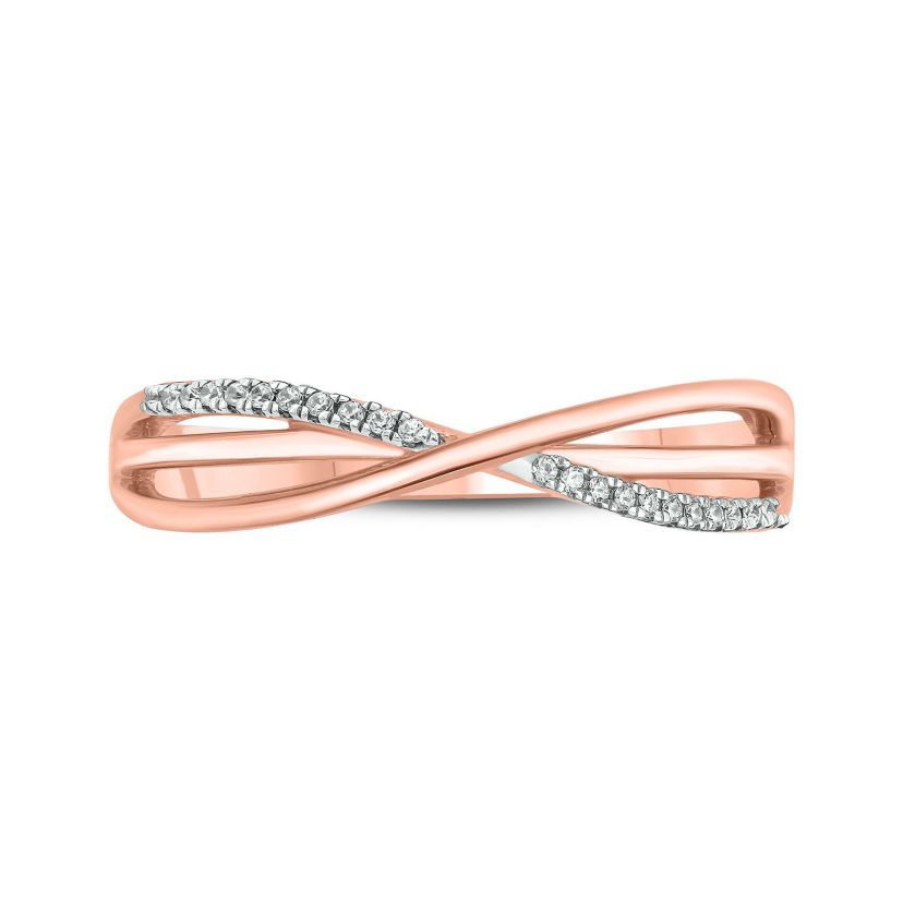 1/10 ct. t.w. Diamond Bypass Ring In 10K Gold