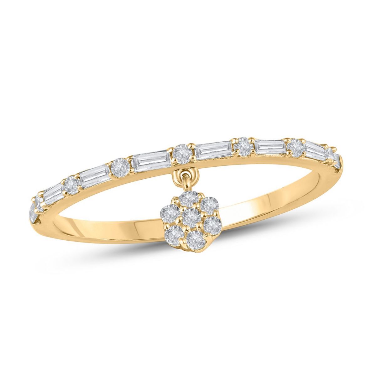 Belk & Co. 1/4 ct. t.w. Diamond Charm Ring In 14K Gold | Belk