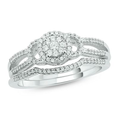 Belk & Co 1/3 Ct. T.w. Diamond Bridal Ring In 10K White Gold